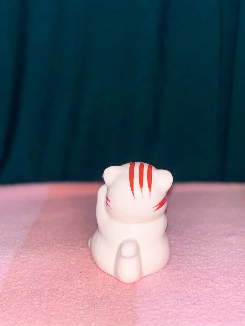 Vintage 1970s Japanese Comic-Style White Kitten Cat Toothpick Holder